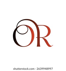 OR modern minimalist wordmark logo featuring clean typography and timeless initials. Perfect for businesses seeking a sleek, professional identity with lasting visual appeal and versatility.
