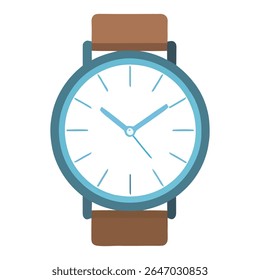 Modern Minimalist Wristwatch Vector, Men Hand Watch Vector Illustration isolated on white background