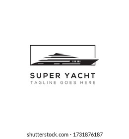 modern minimalist yacht or cruise ship logo vector