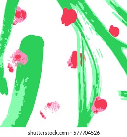 modern minimalistic background with green and pink color