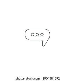 Modern Minimalistic Chat Vector Line Icon. Simple dialog box outline icon for chatting or conversation concept. Speak symbol isolated on white background. Can be used for web and mobile.