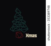 Modern minimalistic christmass tree in vector