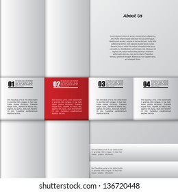 Modern Minimalistic Design template / can be used for infographics / numbered banners /