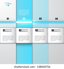 Modern Minimalistic Design template / can be used for infographics / numbered banners /