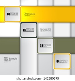 Modern Minimalistic Design template / can be used for infographics / numbered banners / 