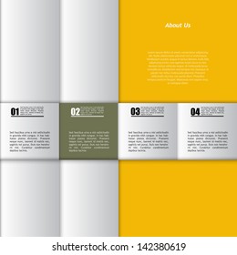 Modern Minimalistic Design template / can be used for infographics / numbered banners / 