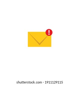 Icono de vector de correo electrónico minimalista moderno. Icono de Mensaje no leído para comunicación o concepto de correo. Símbolo de correo electrónico de la Bandeja de entrada aislado en fondo blanco. Se puede usar para web y móvil.