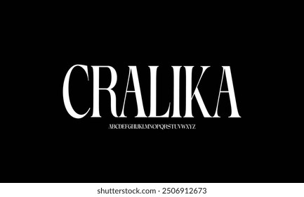 Modern minimalistic font. Futuristic and minimalistic sans serif font. Stylish alphabet with uppercase letters and numbers. Creative font for sport and science, music and technology industry.