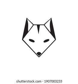 Modernes, minimalistisches Fuchskopflogo, Markendesign