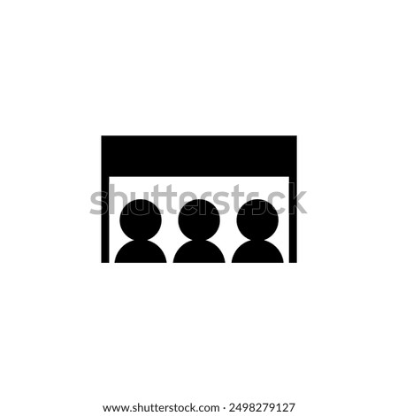 Modern, minimalistic icon representing a user group, ideal for web and mobile applications.