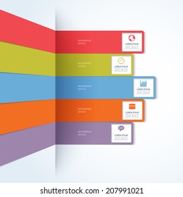 Modern minimalistic infographics options banner. Vector illustration