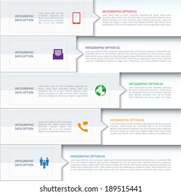 Modern Minimalistic Infographics Options Template.  Vector illustration.