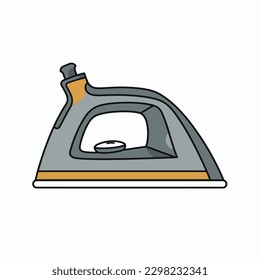 Modern minimalistic iron vector isolated on background. Simple iron icon. Smoothing-iron vector. Housework equipment for clothes. Electronic home appliance vector illustration