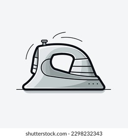 Vector de hierro minimalista moderno aislado en segundo plano. Icono de hierro simple. Vector de hierro suave. Equipamiento para la ropa. Ilustración vectorial de electrodomésticos