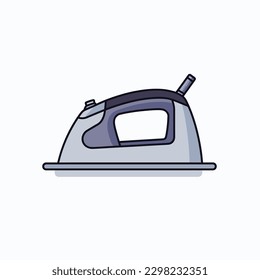 Vector de hierro minimalista moderno aislado en segundo plano. Icono de hierro simple. Vector de hierro suave. Equipamiento para la ropa. Ilustración vectorial de electrodomésticos