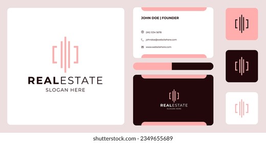 modernes minimalistisches Logo-Design für Immobilienfirmen