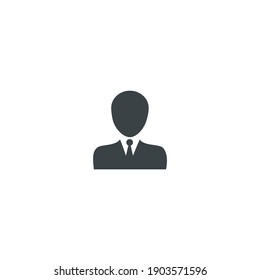 Modern Minimalistic Man Icon Vector. Simple Male avatar icon for business concept. Human symbol isolated on white background. Can be used for web and mobile.