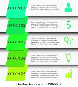 Modern Minimalistic Multicolor Infographics Template with icons and options