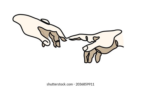 Modern minimalistic one line hand drawing. Linear picture, hand drawing, doodle 