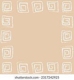 Modern minimalistic pattern. Brush strokes geometric shapes. Vector simple pattern