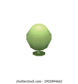 Modern minimalistic school globus vector isolated on white background. Simple green globe earth figure icon. Globus for office table on top view. Office equipment vector illustration