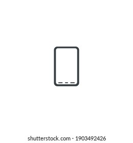 Modern Minimalistic Smartphone Vector Icon. Simple phone icon for connection or call concept. Mobile phone symbol isolated on white background. Can be used for web and mobile.