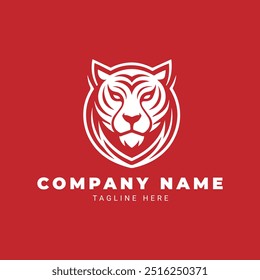 modern and minimalistic tiger logo vector