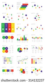 Modern minimalistic timeline design. Useful for presentations.