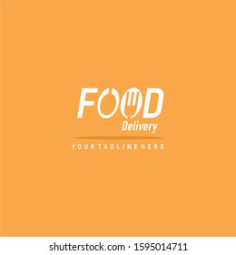 Modern minimalistic vector logo of food. Vector illustration.