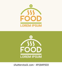 Modern minimalistic vector logo of food. Vector illustration.