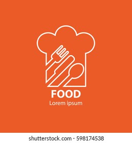 Modern minimalistic vector logo of food