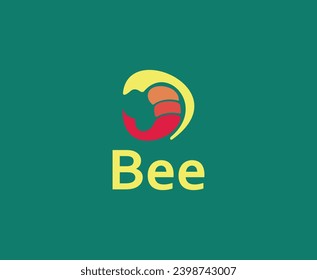 logotipo de abeja de vector abstracto moderno