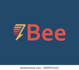 logotipo de abeja de vector abstracto moderno
