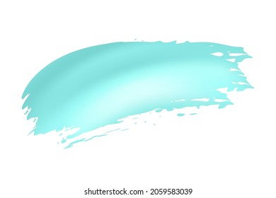 Modern Mint Liquid Curve Design Element Isolated on White Background. Creative Paintbrush Shape. Vector Fluid Brush Stroke.