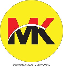 MODERN MK LOGO DESIGN VECTOR TEMPLATE