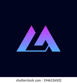 modern ML or LM logo. editable and easy to custom.