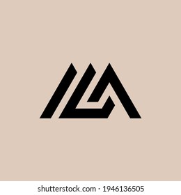 logotipo ML o LM moderno. editable y fácil de personalizar.