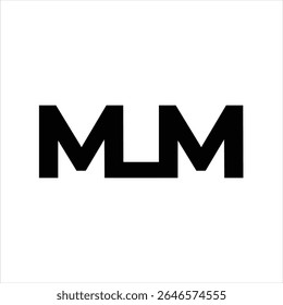 Design moderno do logotipo MLM Tipografia geométrica em negrito