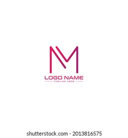 Modern  MM letter logo icon  design vector