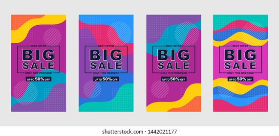 modern mobile for Big sale banners. Sale banner template design, Big sale special offer set, eps 10