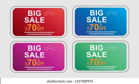 modern mobile for big sale banners, sale banner template design vector, big sale spesial offer set