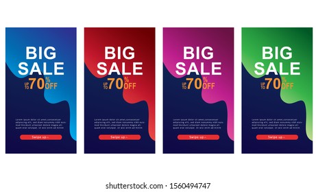 modern mobile for big sale banners, sale banner template design vector