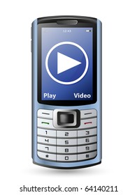 Modern mobile / cell phone and video service button