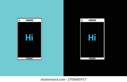 Modern mobile icon vector illustration on white background. Simple flat design of smartphone symbol used for app interface, communication, technology, and web design. Perfect for UI, UX, digital marke