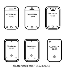 Modern Mobile Icons (Front Screen View)