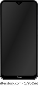 Vector negro de teléfono móvil moderno
