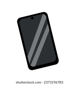 Modern mobile phone on white background