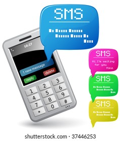 Modern mobile phone. Send and Receive SMS Messages.