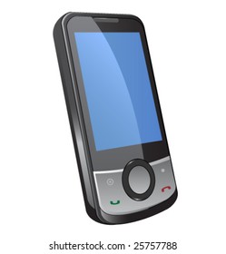 Modern mobile phone, vector illustration.