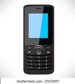 Modern mobile phone, vector illustration.